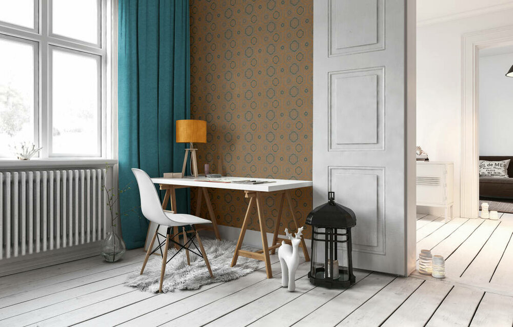 AS Creation Ethnic Origin 37177-3 | 371773 - oker petrol