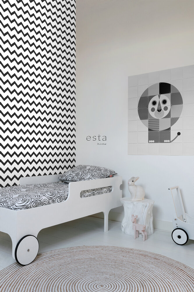 Esta Home Black &amp; White 139115 (incl. Gratis Lijm*) - Zwart Wit