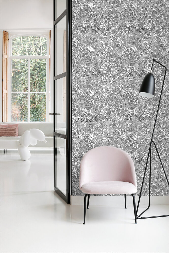 Esta Home Black &amp; White 139117 (incl. Gratis Lijm*) - Zwart Wit