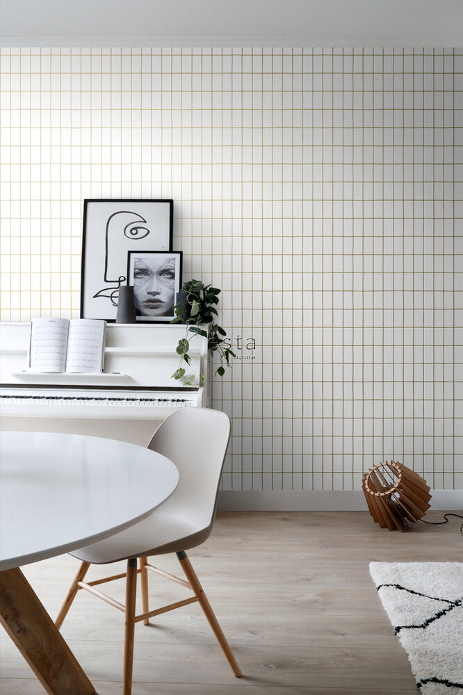 Esta Home Black &amp; White 139131 (With a splash of gold) (*Gratis Lijm Actie) - Wit - Goud