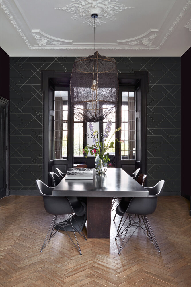 Esta Home Black &amp; White 139144 (With a splash of gold) (*Gratis Lijm Actie) - Zwart - Goud