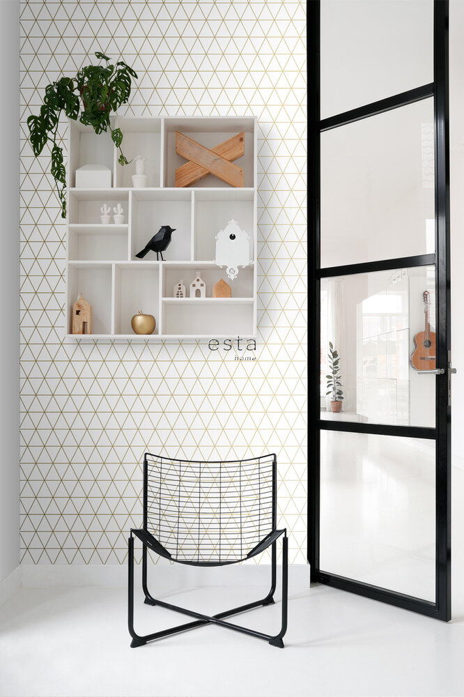 Esta Home Black &amp; White 139147 (incl. Gratis Lijm*) - Wit - Goud