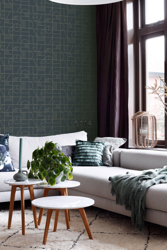 Esta Art Deco 139210 (incl. Gratis Lijm*) - Donkerblauw