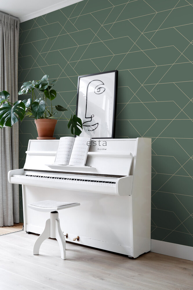 Esta Art Deco 139212 (incl. Gratis Lijm*) - Groen - Goud