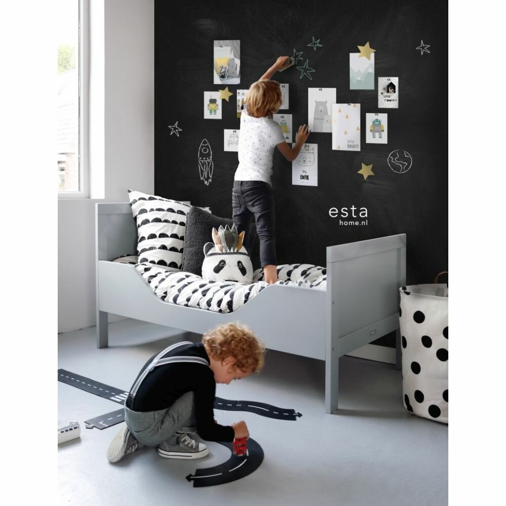Esta Home Krijtbord Magneet Behang Zwart 155002 (incl. Gratis Lijm*) - Zwart