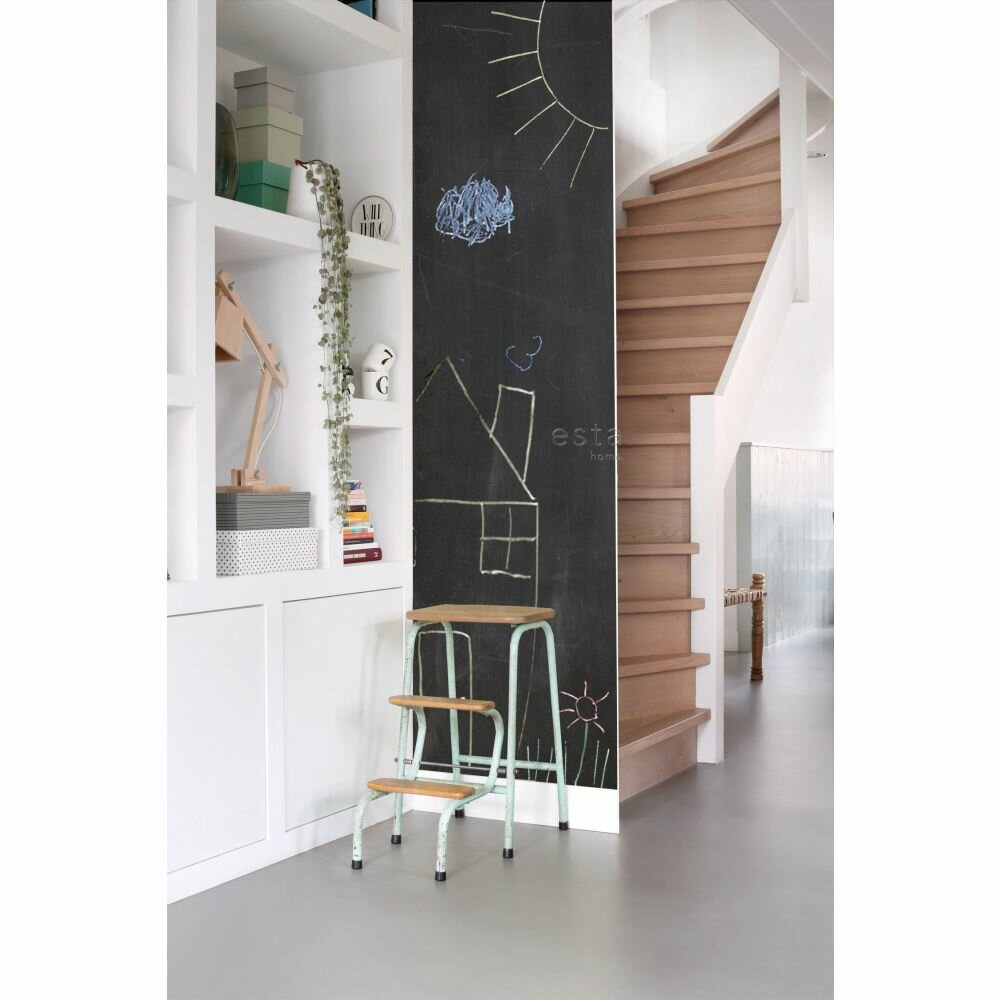 Esta Home Krijtbord Behang Zwart 155005 (incl. Gratis Lijm*) - Zwart