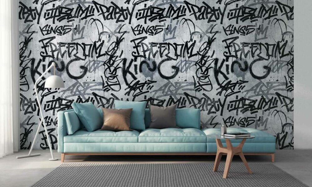 AS Creation The Wall Grijs - 38251-1 - 382511 / Zwart