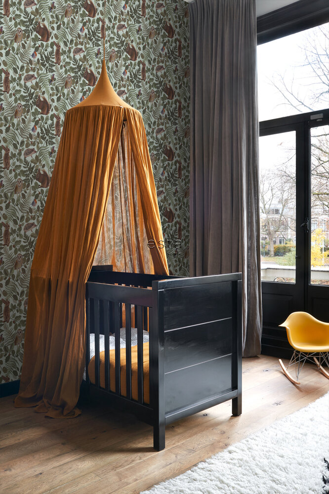 Esta Home Dieren Bos 139411 (incl. Gratis Lijm*) Groen Blauw