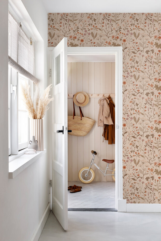 Esta Home Bloemen 139597 (incl. Gratis Lijm*) Terracotta