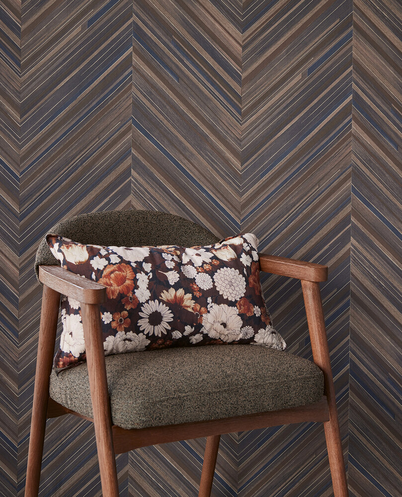 Eijffinger Gilded 340164 (incl. Gratis Lijm*) Bruin / Blauw