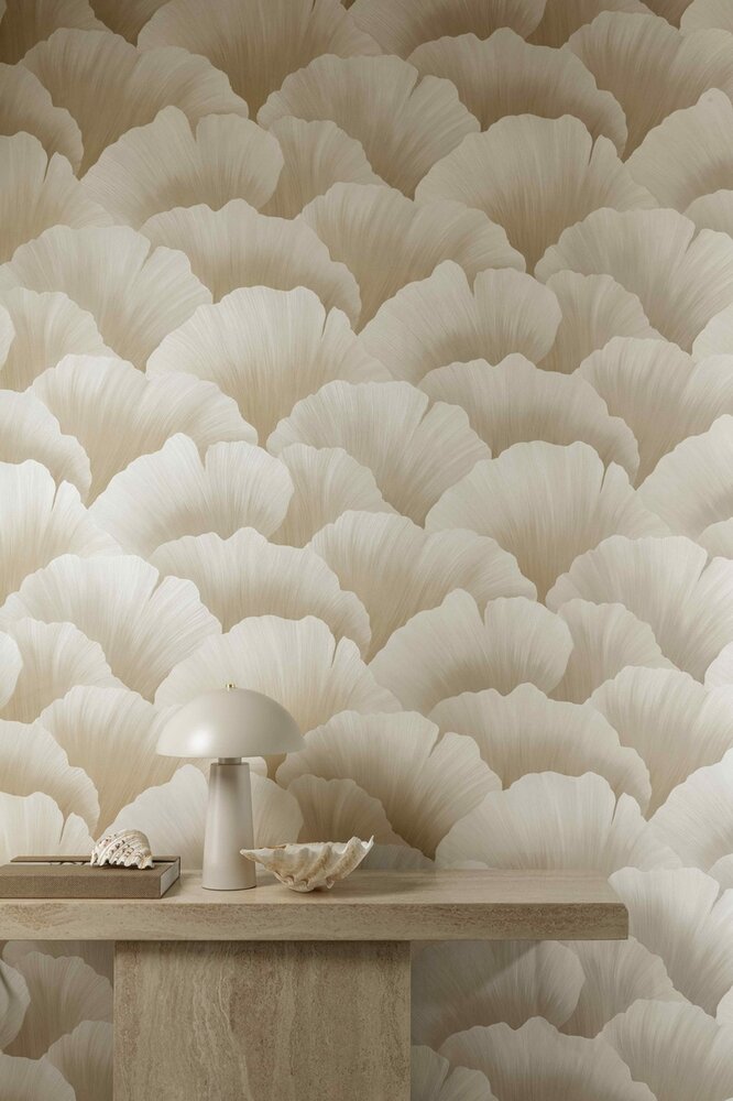 HookedOnWalls GINKGO GINKGO 21901 (incl. Gratis Lijm*) Cr&egrave;me