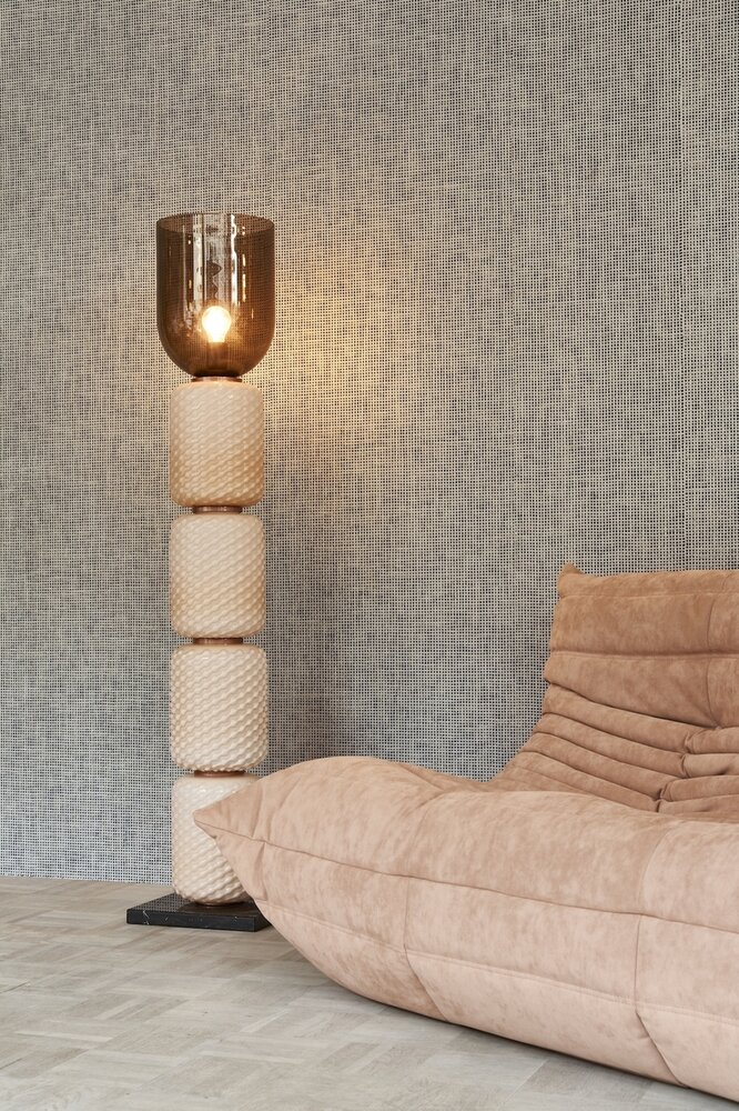Arte ALL NATURALS WAFFLE WEAVE 85532A Blauw / Grijs (incl. Gratis Lijm*)