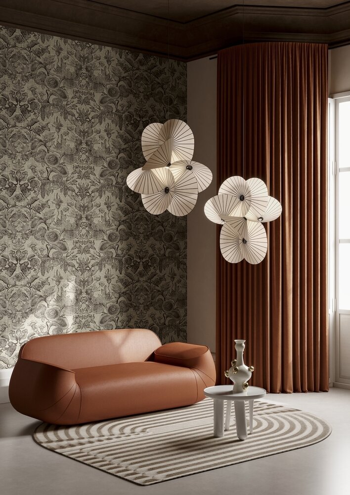 Arte MOOOI GREEN HOUSE COCCINELLA BELLA JACQUARD MO5002 Cr&egrave;me / Zwart (incl. Gratis Lijm*)