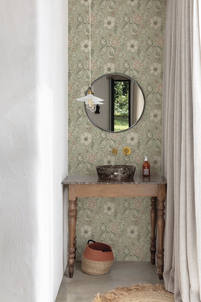 HookedOnWalls BLOMKVIST FREYA 29133 Groen (incl. Gratis Lijm*)