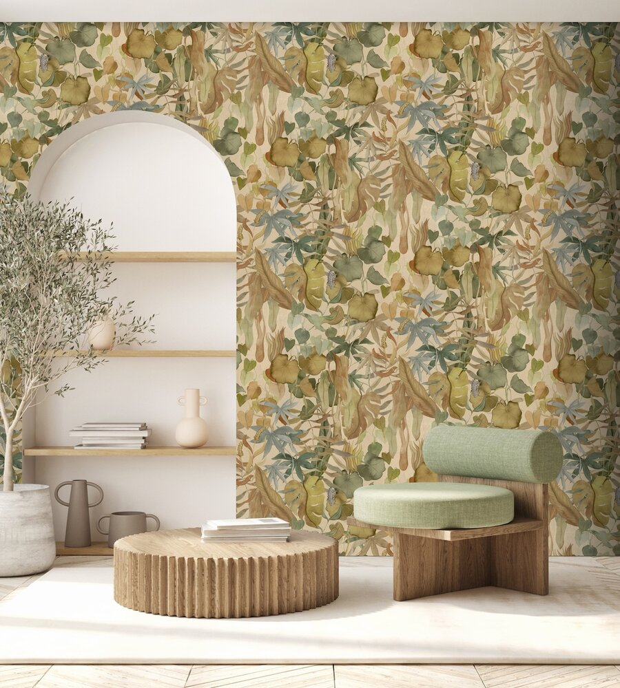 HookedOnWalls MARTA CORTESE LEAVES 37855 Multicolour (incl. Gratis Lijm*)