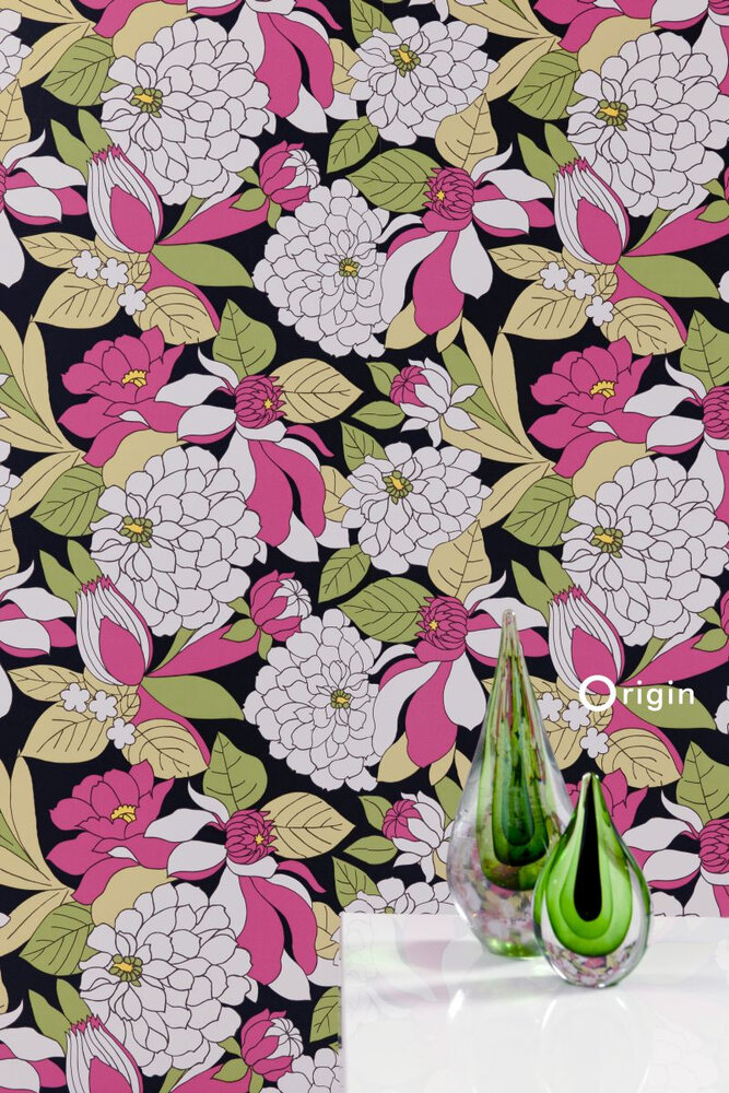 Origin Wallcoverings Couture (incl. Gratis Lijm*) 307136 - Roze / Groen