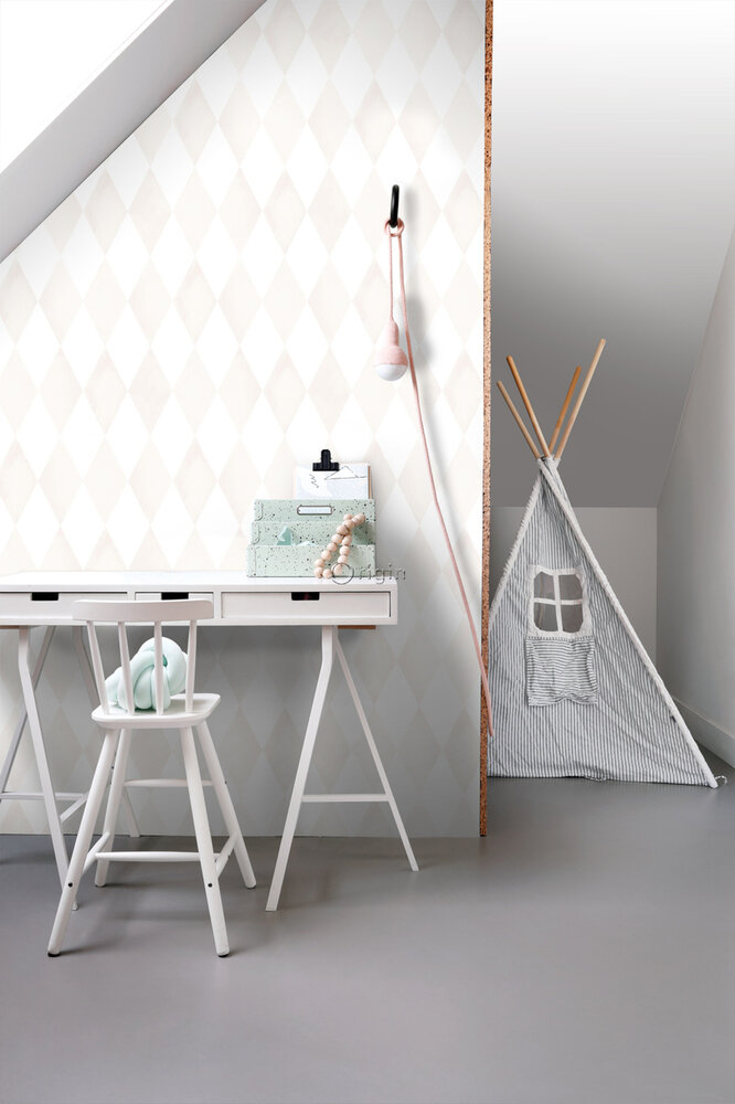 Origin Wallcoverings Hide &amp; Seek (incl. Gratis Lijm*) 337216 - Wit / Beige