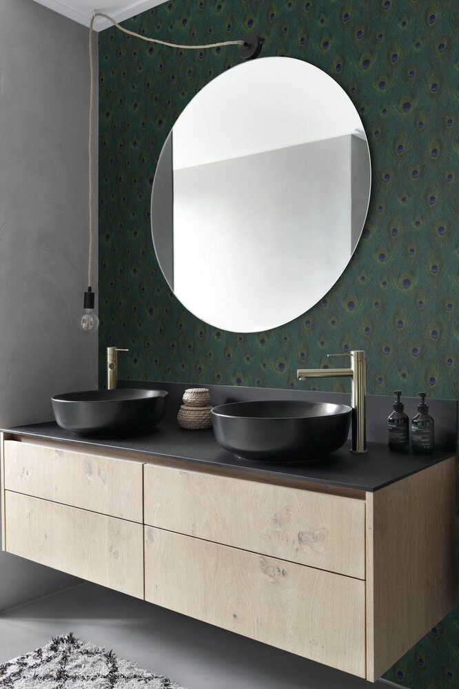 Origin Wallcoverings Luxury Skins (incl. Gratis Lijm*) 347764 - Groen / Blauw