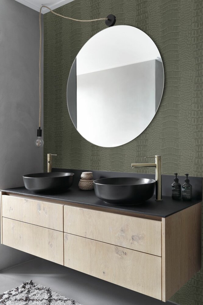 Origin Wallcoverings Luxury Skins (incl. Gratis Lijm*) 347774 - Bruin