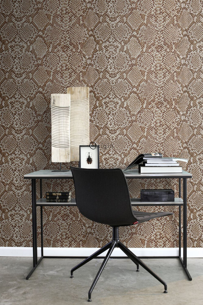 Origin Wallcoverings Luxury Skins (incl. Gratis Lijm*) 357243 - Bruin