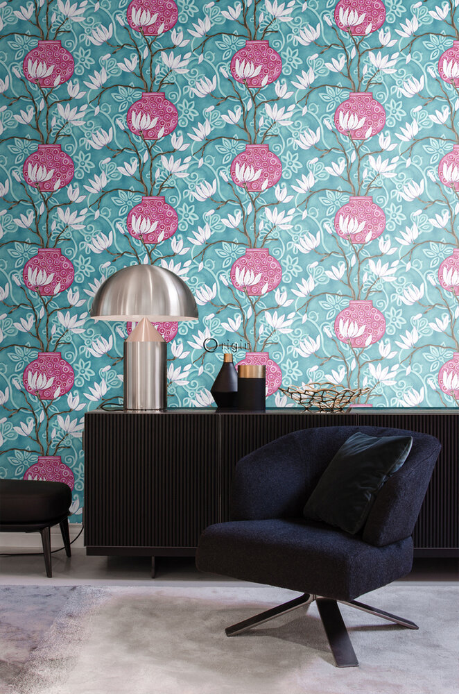 Origin Wallcoverings Mariska Meijers (incl. Gratis Lijm*) 346925 - Blauw / Groen / Roze