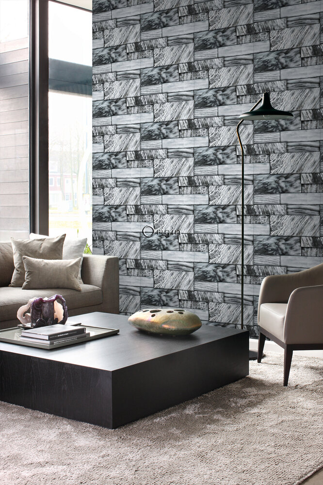 Origin Wallcoverings Mati&egrave;res (incl. Gratis Lijm*) 337253 - Zwart