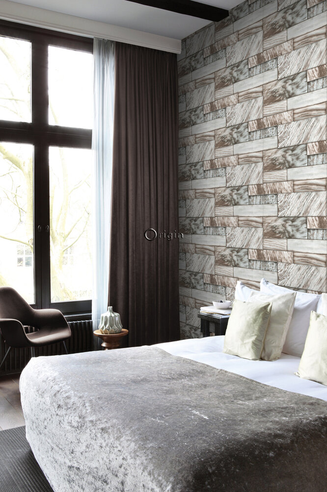 Origin Wallcoverings Mati&egrave;res (incl. Gratis Lijm*) 337255 - Bruin