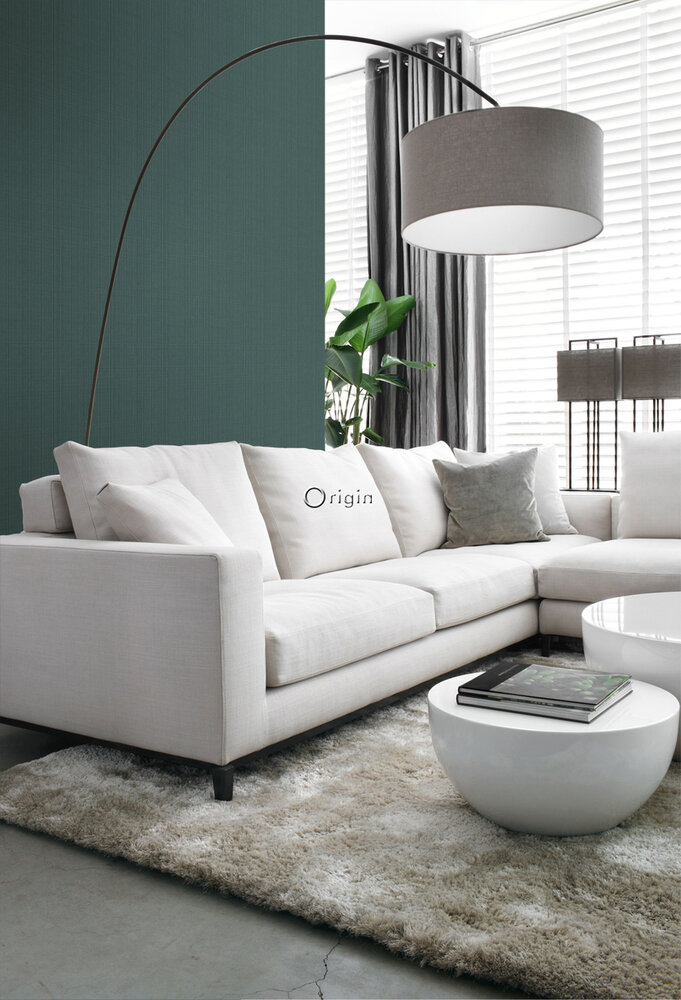 Origin Wallcoverings Natural Fabrics (incl. Gratis Lijm*) 347627 - Blauw