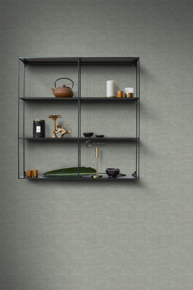 Origin Wallcoverings Natural Fabrics (incl. Gratis Lijm*) 347634 - Groen