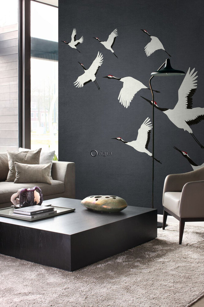 Origin Wallcoverings Natural Fabrics (incl. Gratis Lijm*) 357235 - Grijs