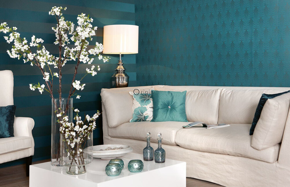 Origin Wallcoverings Ouverture (incl. Gratis Lijm*) 345909 - Blauw / Groen