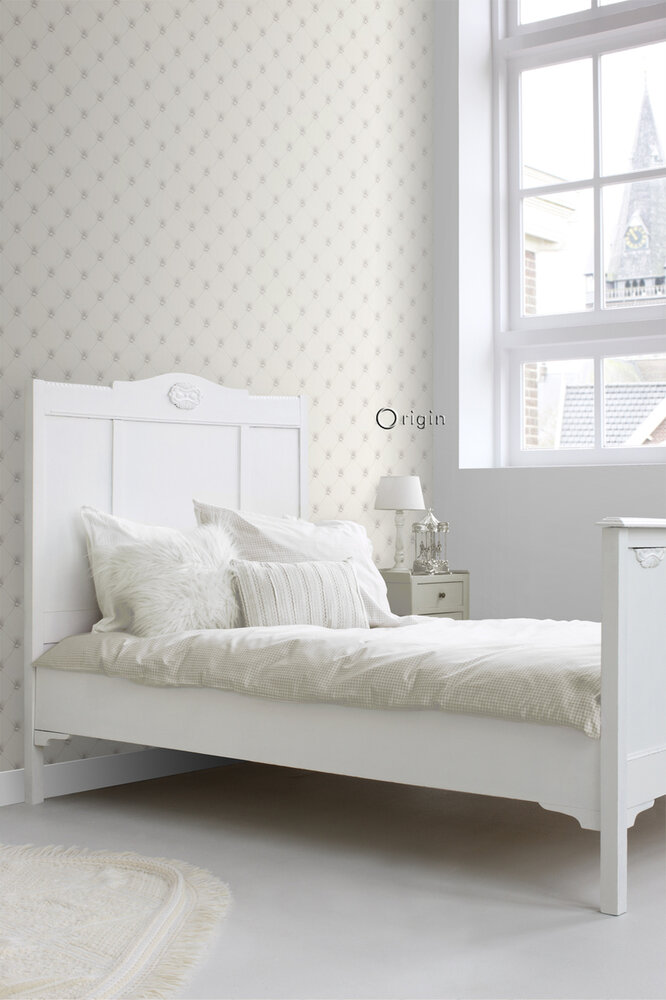 Origin Wallcoverings Upstairs Downstairs (incl. Gratis Lijm*) 346832 - Wit / Grijs