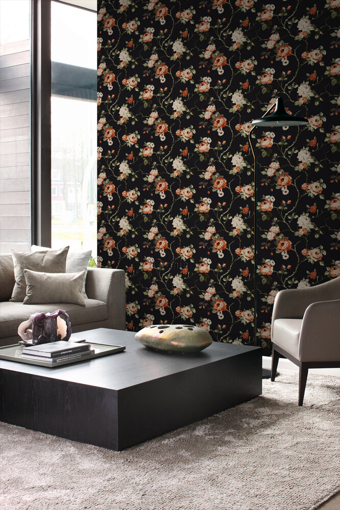 Origin Wallcoverings Wunderkammer (incl. Gratis Lijm*) 347431 - Zwart / Oranje