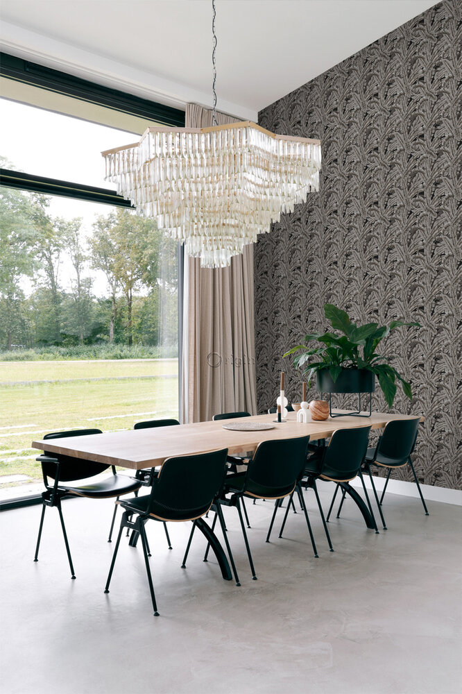 Origin Wallcoverings Wunderkammer (incl. Gratis Lijm*) 347440 - Zwart / Grijs