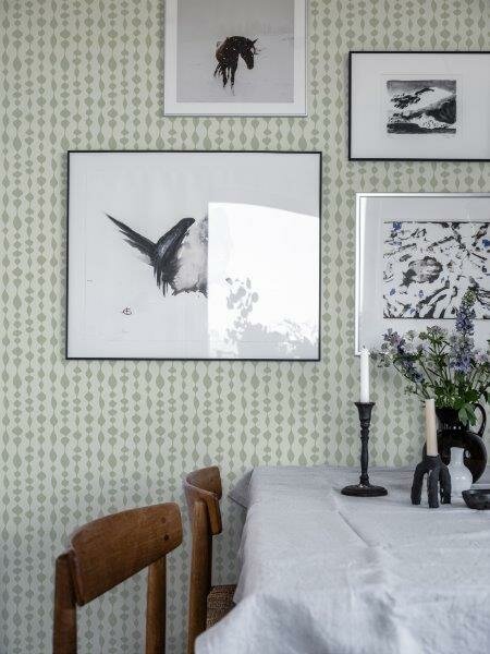 Dutch Wall Decor Gammalsvenska Klassiker 527-03 (incl. Gratis Lijm*) Groen