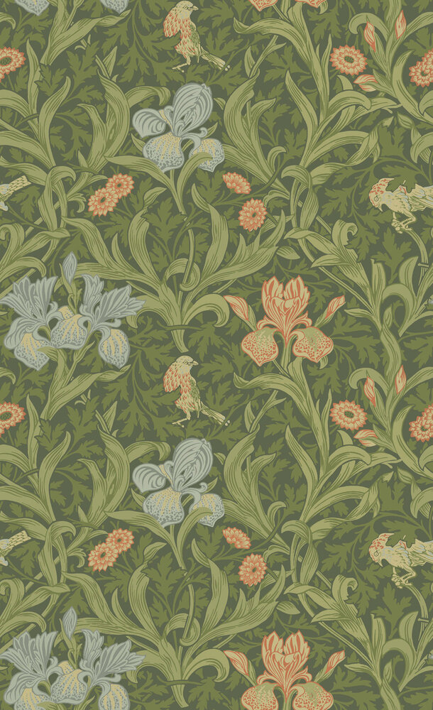 Dutch First Class Hidden Treasures 2 82050 - Groen / rood Behang