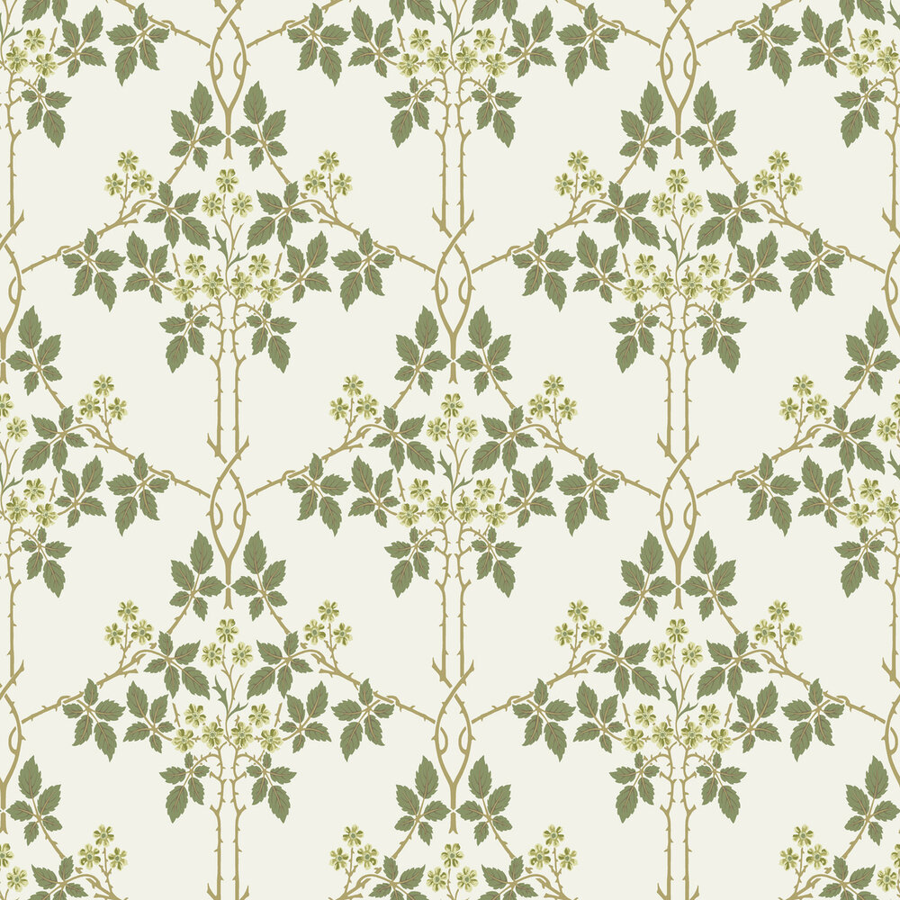 Dutch First Class Hidden Treasures 2 82053 - Wit / groen Behang
