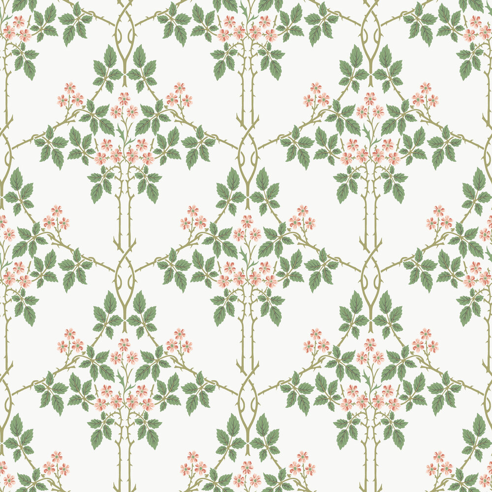 Dutch First Class Hidden Treasures 2 82054 - Wit / groen / rood Behang
