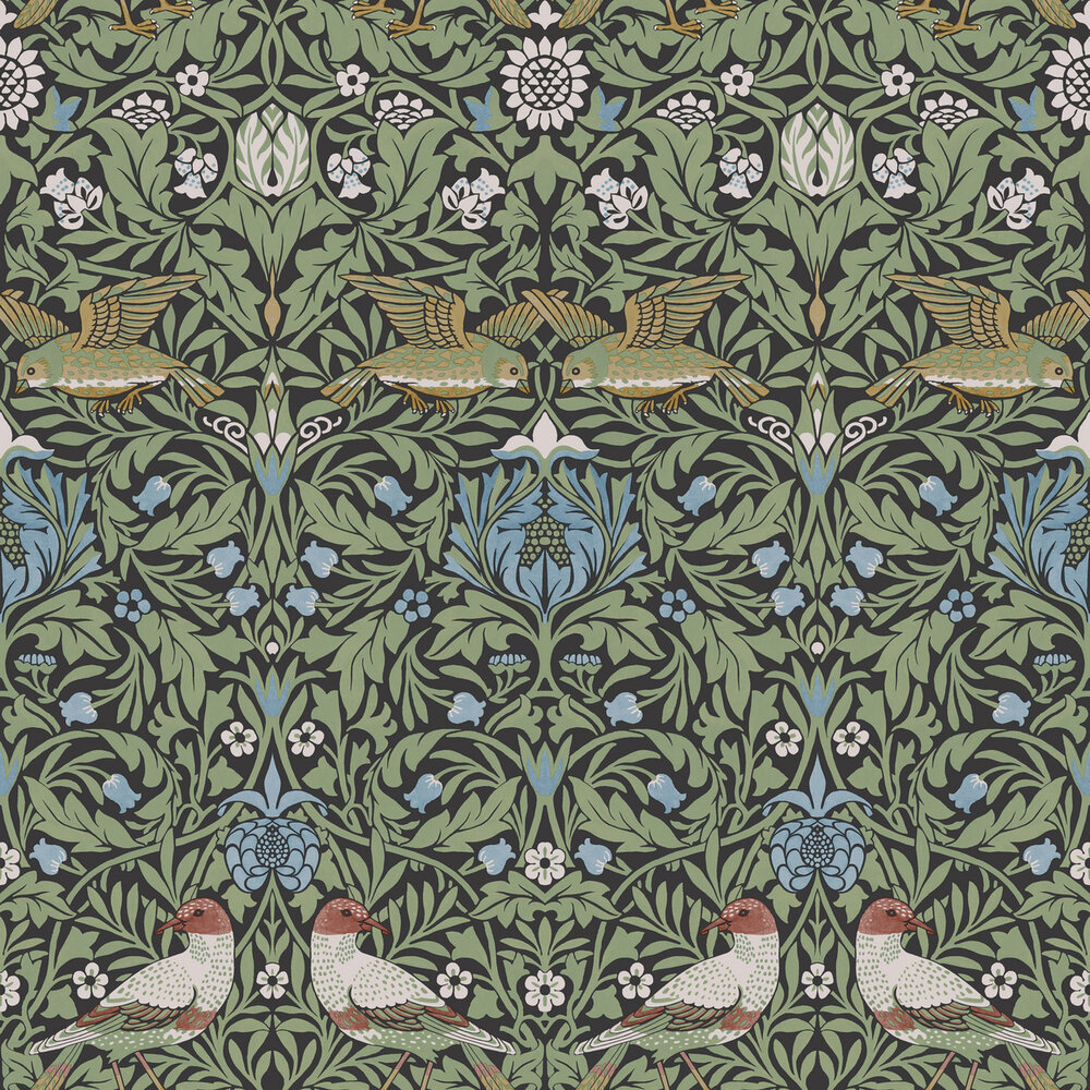 Dutch First Class Hidden Treasures 2 82062 - Groen / blauw Behang