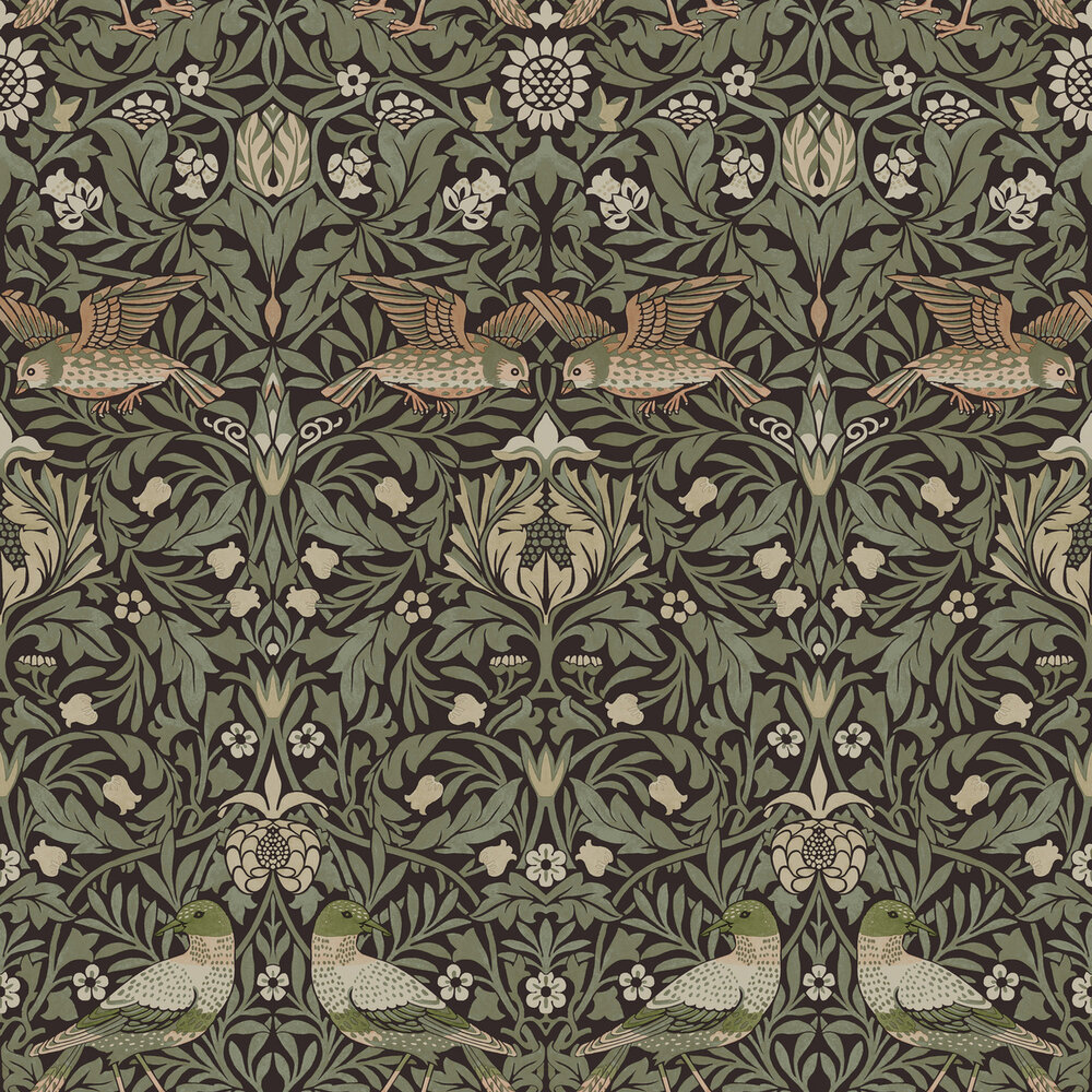 Dutch First Class Hidden Treasures 2 82064 - Bruin / groen Behang