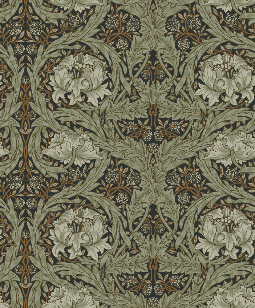 Dutch First Class Hidden Treasures 2 82073 - Zwart / groen Behang