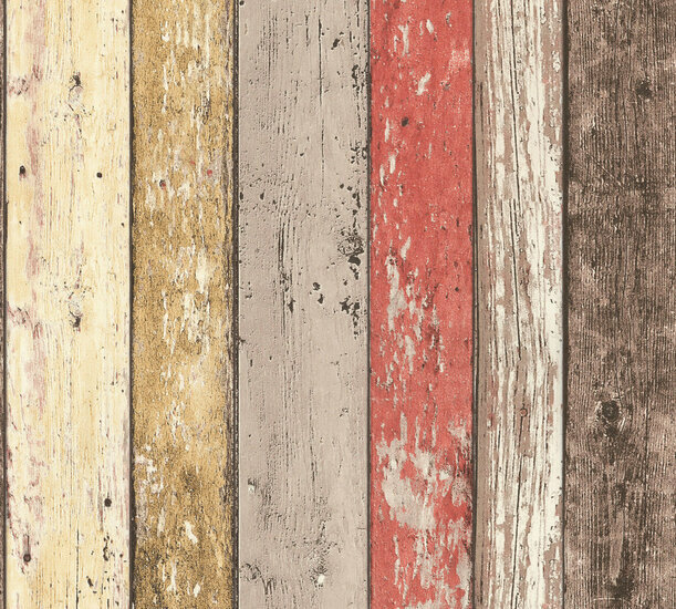 AS Creation Elements 8951-27 - 895127 Bruin / Rood Behang