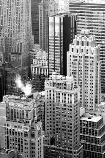Esta Photowall XL 157707 Sky scrapers - Zwart Wit - Grijs Behang