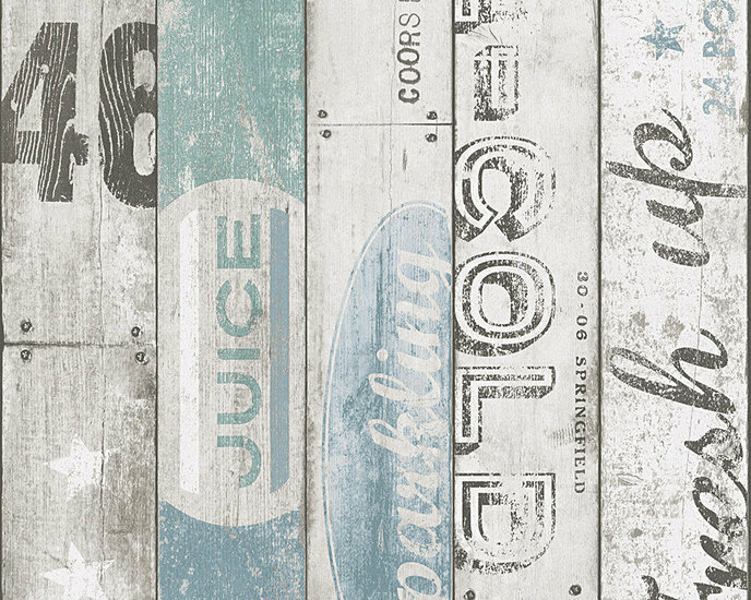 As Creation BOYS &amp; GIRLS 5 959503 - Blauw / Grijs Behang
