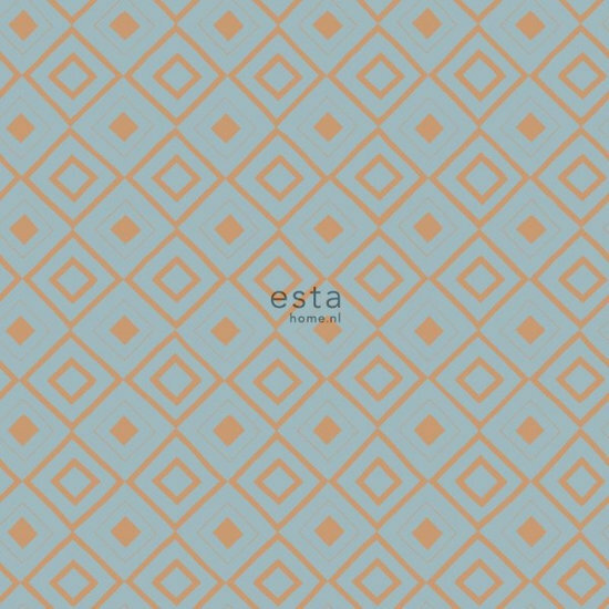 Esta #FAB krijtverf 128830 - Oranje - Blauw Behang