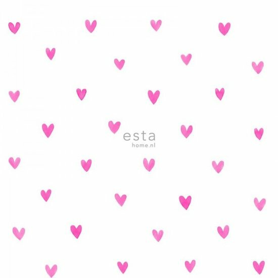 Esta #FAB HD 138866 - Wit - Roze Behang