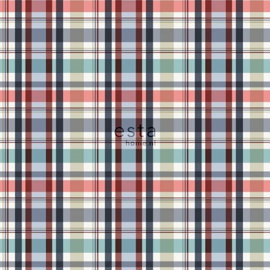 Esta College 138818 - Rood - Groen - Blauw Behang