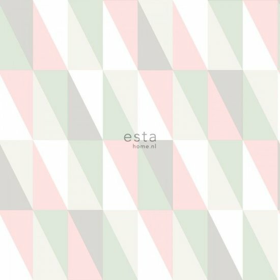 Esta Little Bandits 138919 - Roze - Groen Behang