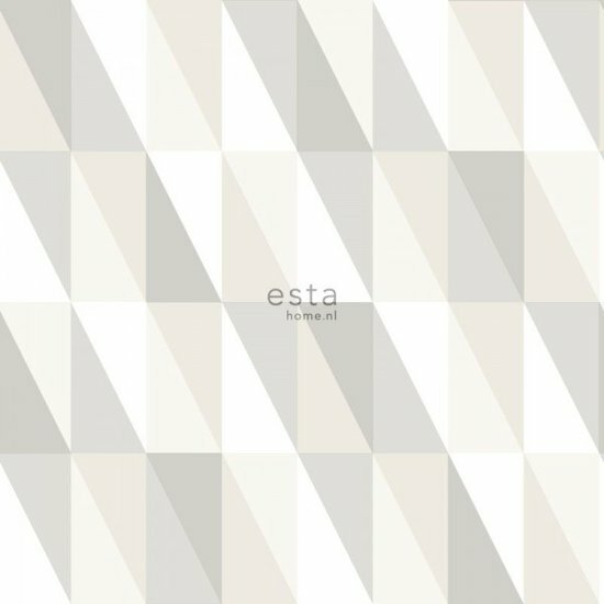 Esta Little Bandits 138922 - Zilver - Wit - Grijs - Beige Behang