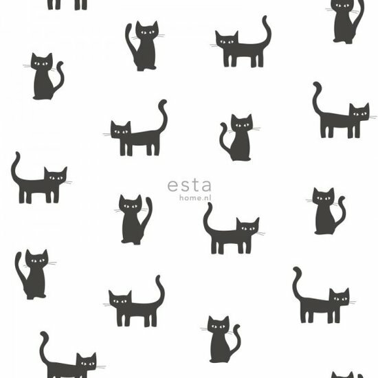 Esta Little Bandits 138928 - Zwart Wit Behang
